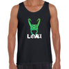 Loki Helmet Marvel Superhero Comic Star Tom Hiddleston Adult Unisex Tank Top - Kuzi Tees