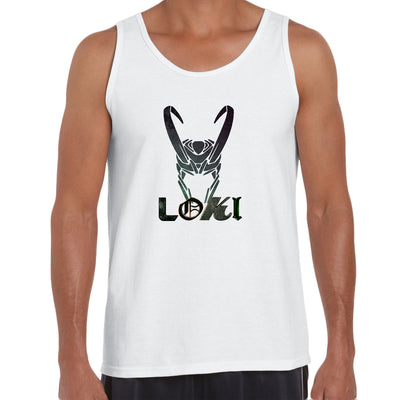 Loki Helmet Marvel Superhero Comic Star Tom Hiddleston Adult Unisex Tank Top - Kuzi Tees