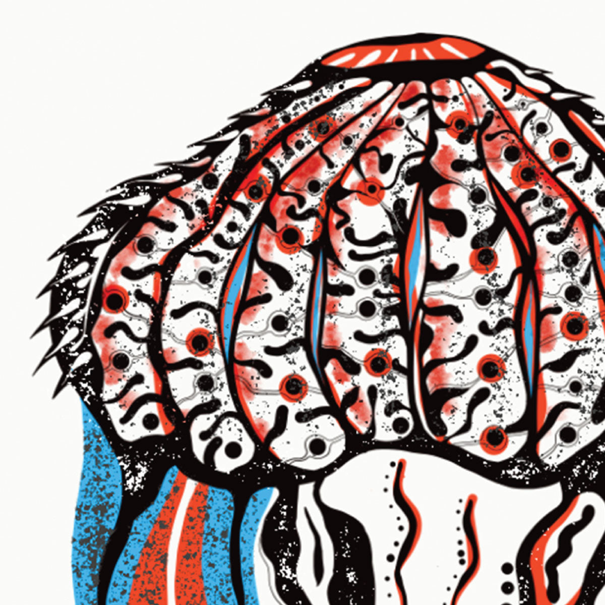 Jellyfish Medusa Canvas Print Digital Unique Original A2 Wall Art Modern Decors - Kuzi Tees