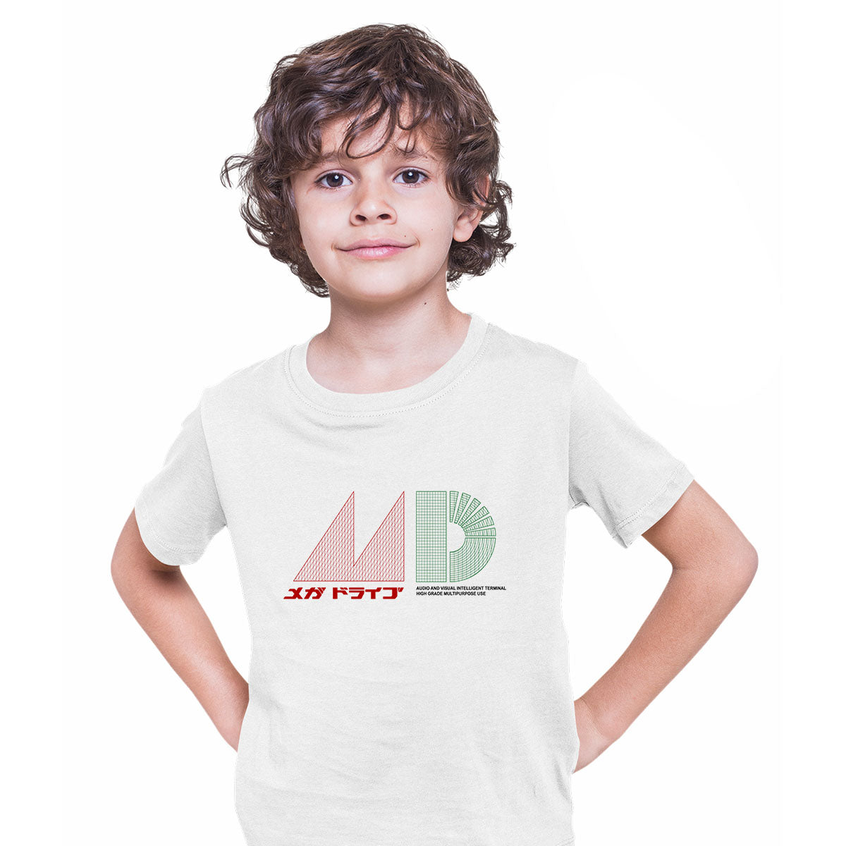 Mega Drive Japanese T-Shirt - Inspired by Japanese Sega Mega Drive - Genesis Kids T-Shirt - Kuzi Tees