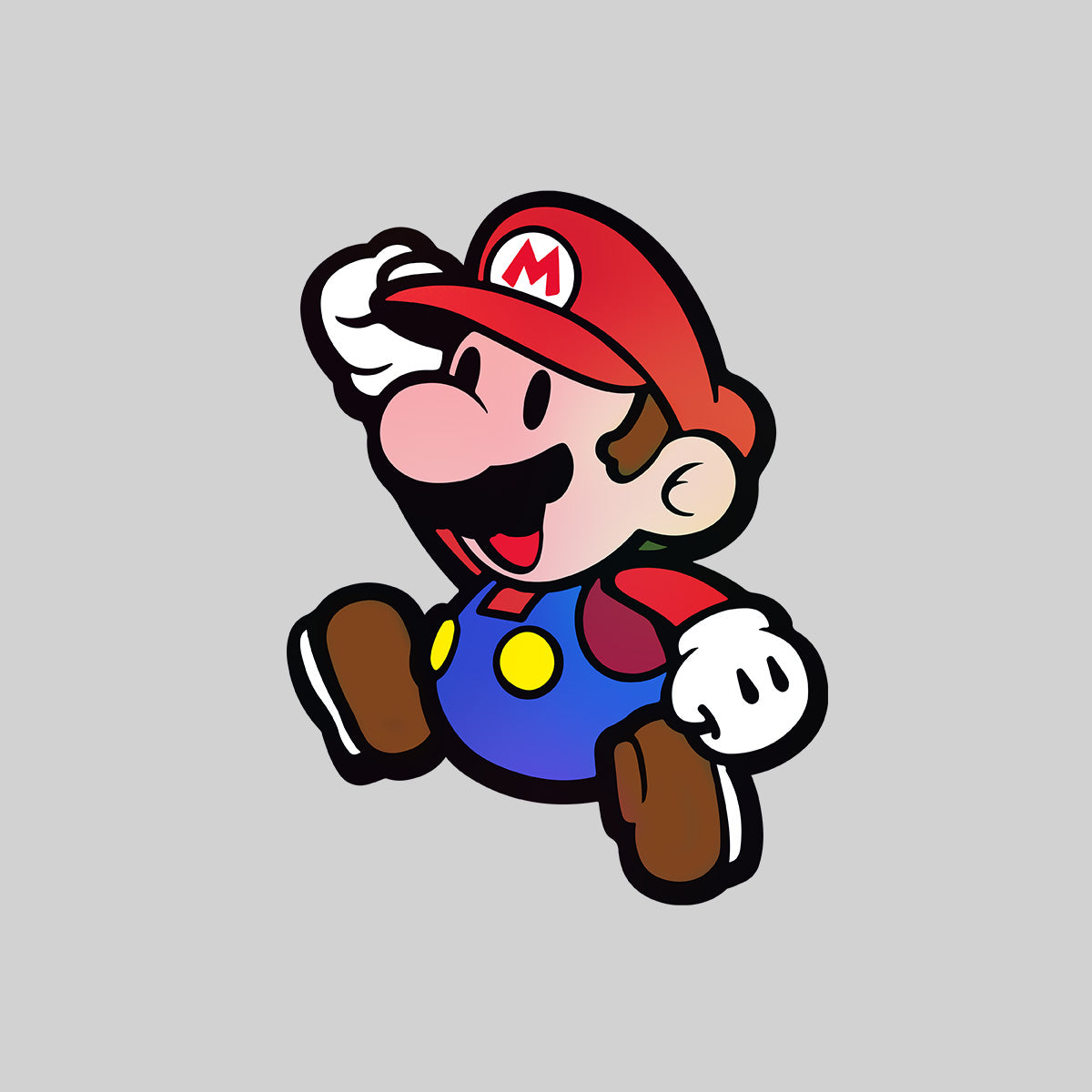 Mens Super Mario Jumping Huge Chest Print T Shirt Nintendo Gamer Xbox PS4 SNES Retro Minds - Kuzi Tees