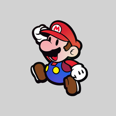 Mens Super Mario Jumping Huge Chest Print T Shirt Nintendo Gamer Xbox PS4 SNES Retro Minds - Kuzi Tees