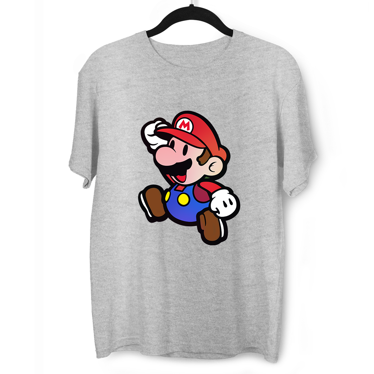 Mens Super Mario Jumping Huge Chest Print T Shirt Nintendo Gamer Xbox PS4 SNES Retro Minds - Kuzi Tees