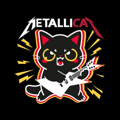 Metalicat T-shirt Funny Cat With the Guitar TV series - Kuzi Tees