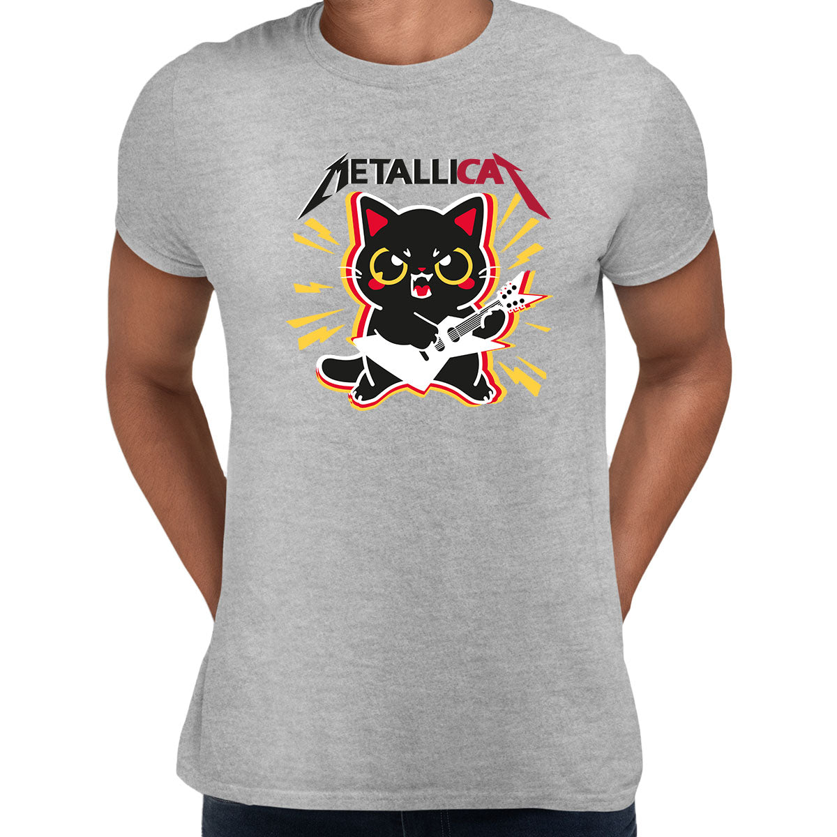 Metalicat T-shirt Funny Cat With the Guitar TV series - Kuzi Tees