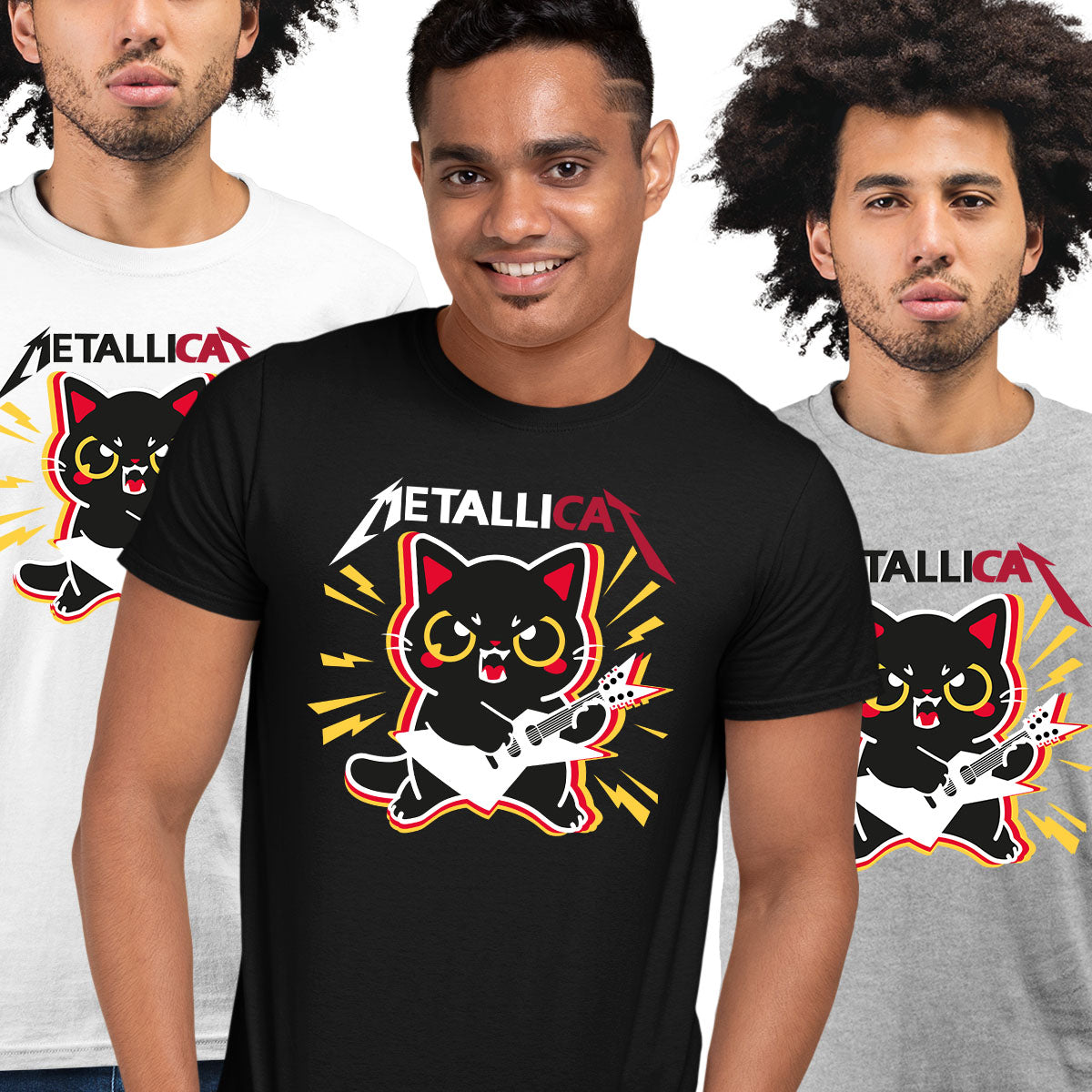 Metalicat T-shirt Funny Cat With the Guitar TV series - Kuzi Tees