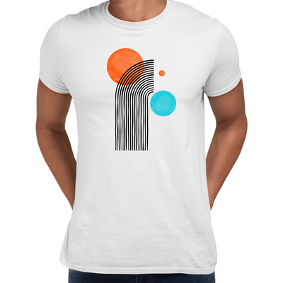 Pop Art Line Drawing T-Shirt Shapes Abstract Design Short Sleeve Funny Male Kids Unisex T-shirt - Kuzi Tees