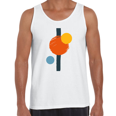 Minimal Colorful Art Print Tee Abstract Design Round Neck Funny Geometric Unisex Tank Top - Kuzi Tees