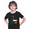 Basic Shapes Art Print T-Shirt Abstract Design Short Sleeve Round Neck Funny T-shirt for Kids - Kuzi Tees