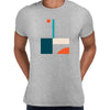 Basic Shapes Art Print T-Shirt Abstract Design Short Sleeve Round Neck Funny Unisex T-shirt - Kuzi Tees