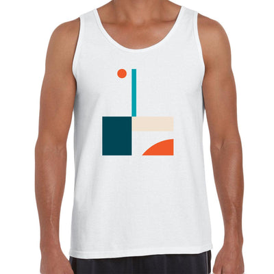 Basic Shapes Art Print Tee Abstract Design Round Neck Funny Unisex Tank Top - Kuzi Tees