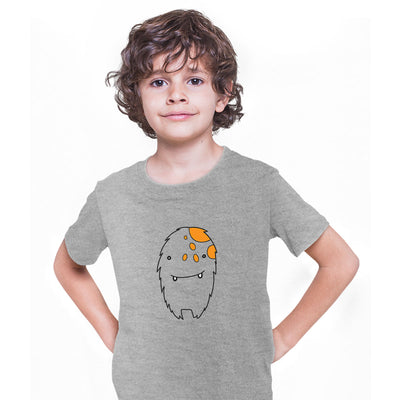 Tooth Vampire Monster Scary Eye Funny Gift Drawing Kids Printed T-Shirt for Kids - Kuzi Tees