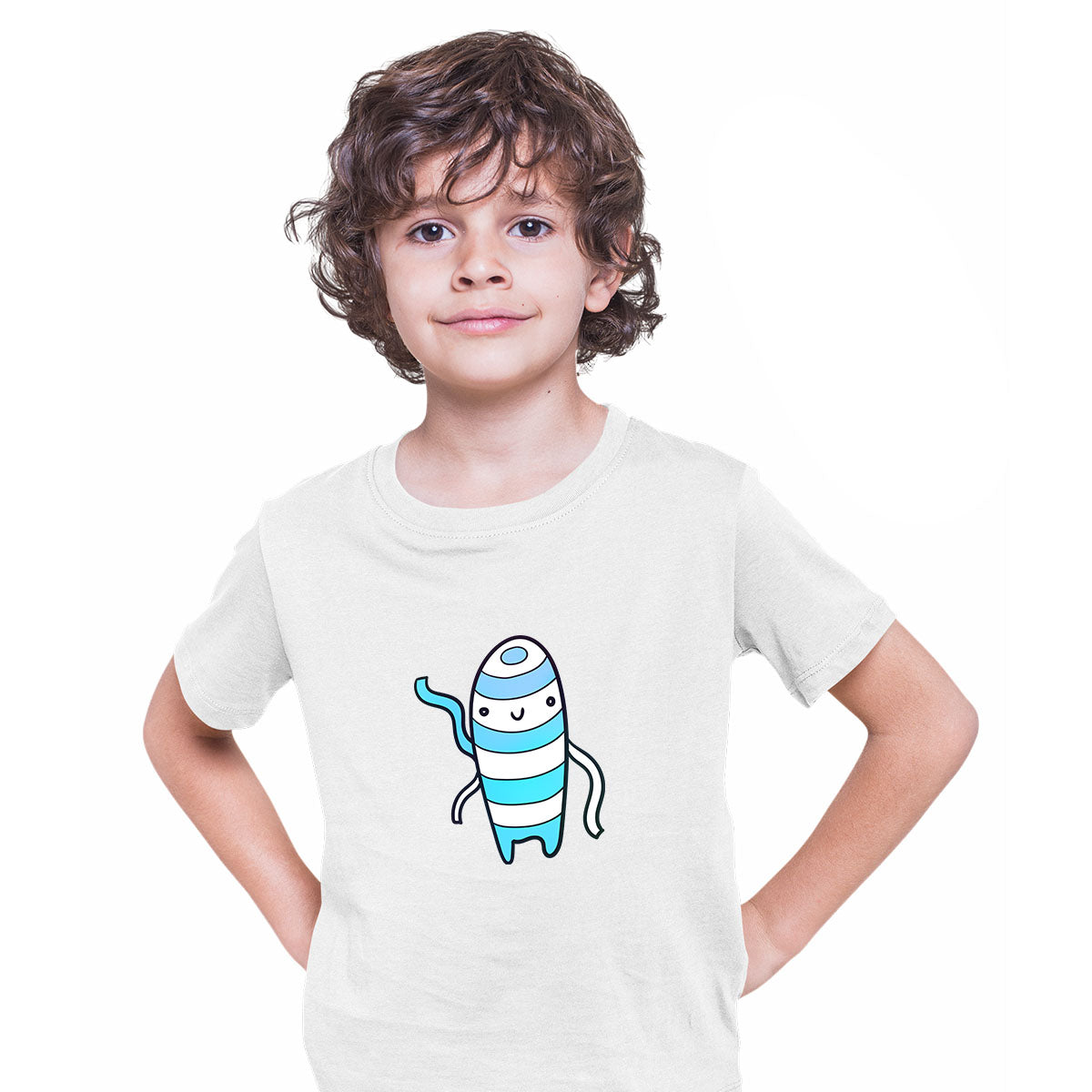 Mummy Monster Scary Eye Funny Gift Drawing Kids Printed T-Shirt for Kids - Kuzi Tees