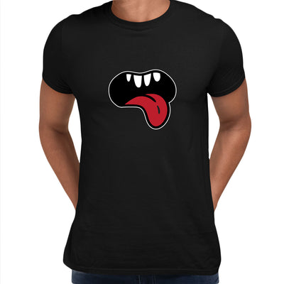 Open Mouth Monster Scary Eye Funny Gift Drawing Men Printed Unisex T-Shirt - Kuzi Tees