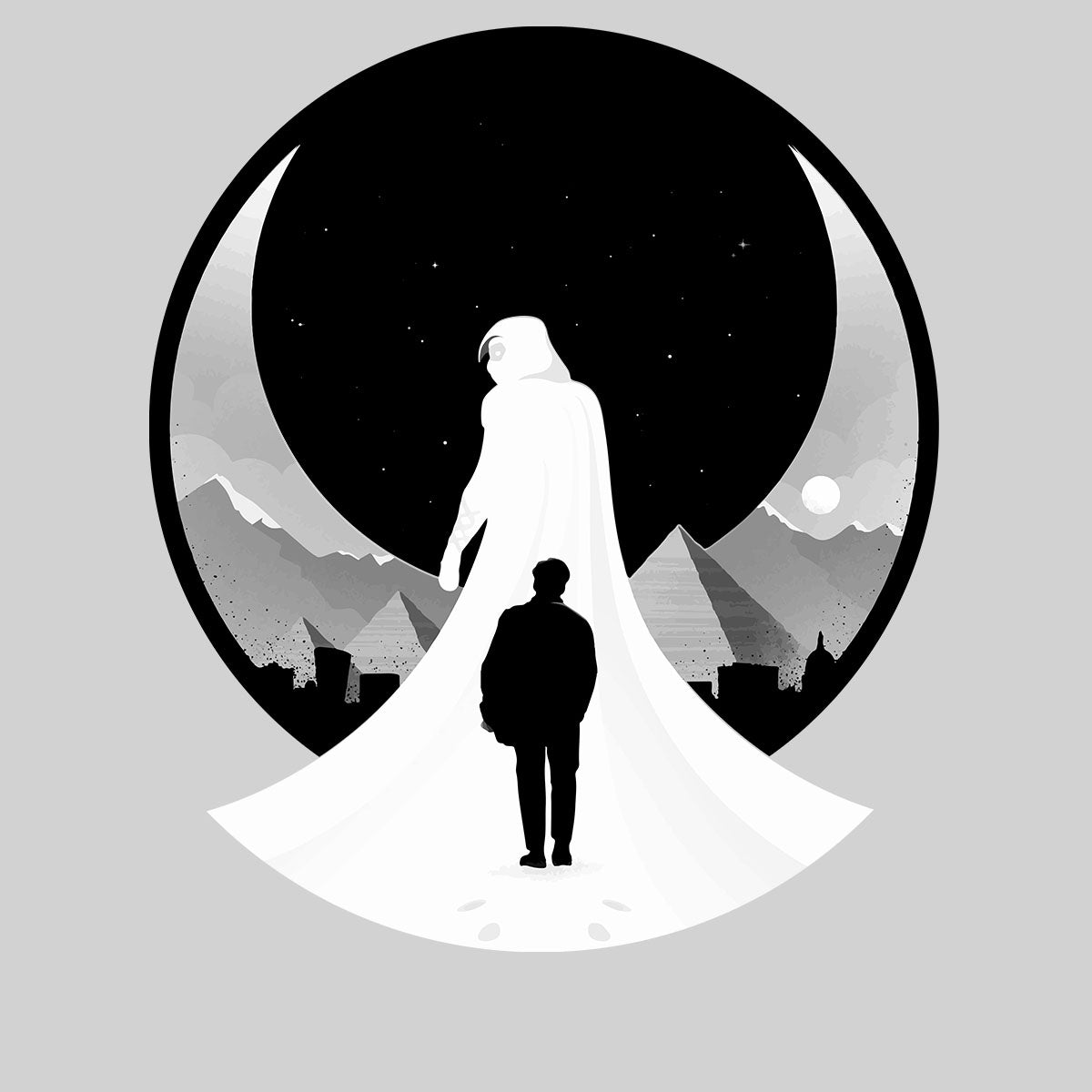 Moon Knight Kids T-Shirt Marc Spector Khonshu Designer Tee - Kuzi Tees