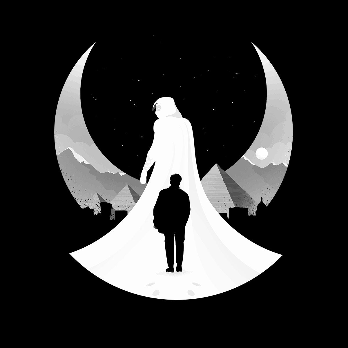 Moon Knight T-Shirt Marc Spector Khonshu - Kuzi Tees