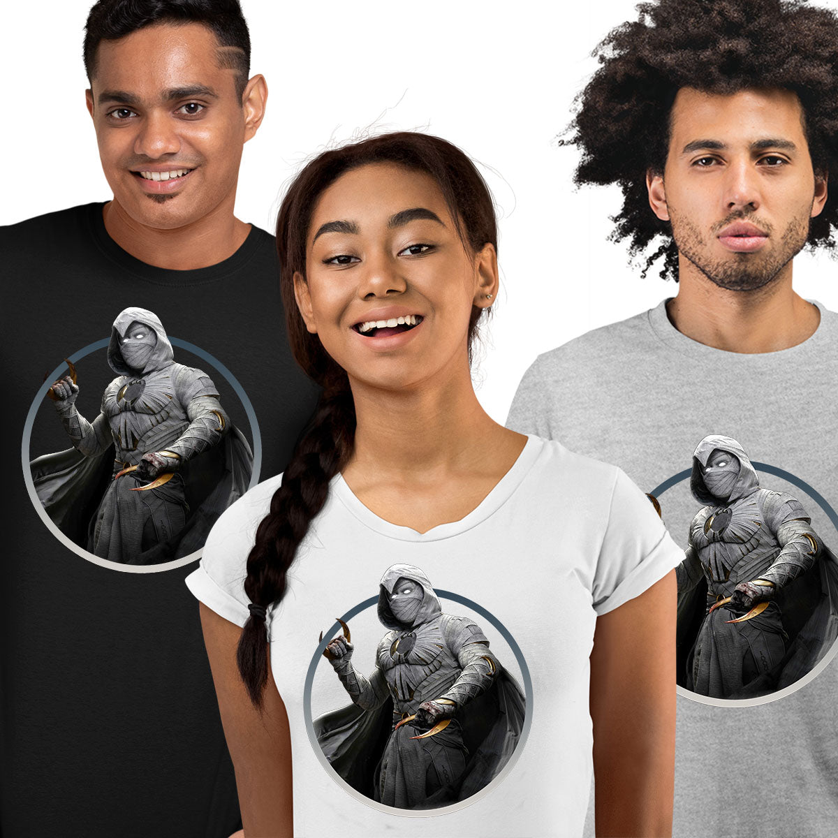 New Moon Knight T-shirt Crusader Marvel TV series Adult Tee - Kuzi Tees