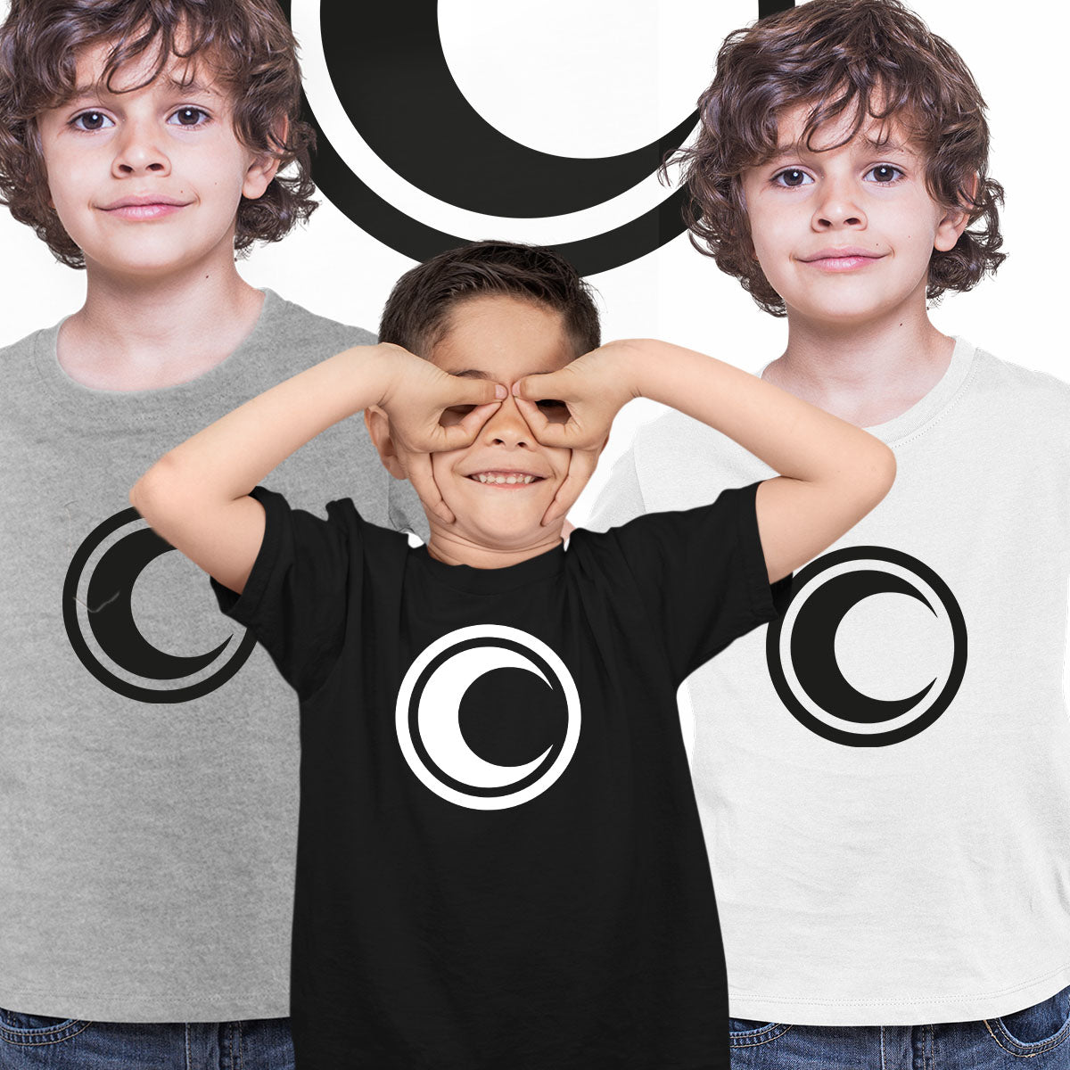 Moon Knight Symbol T-shirt Crusader Marvel TV series Tees for Kids - Kuzi Tees