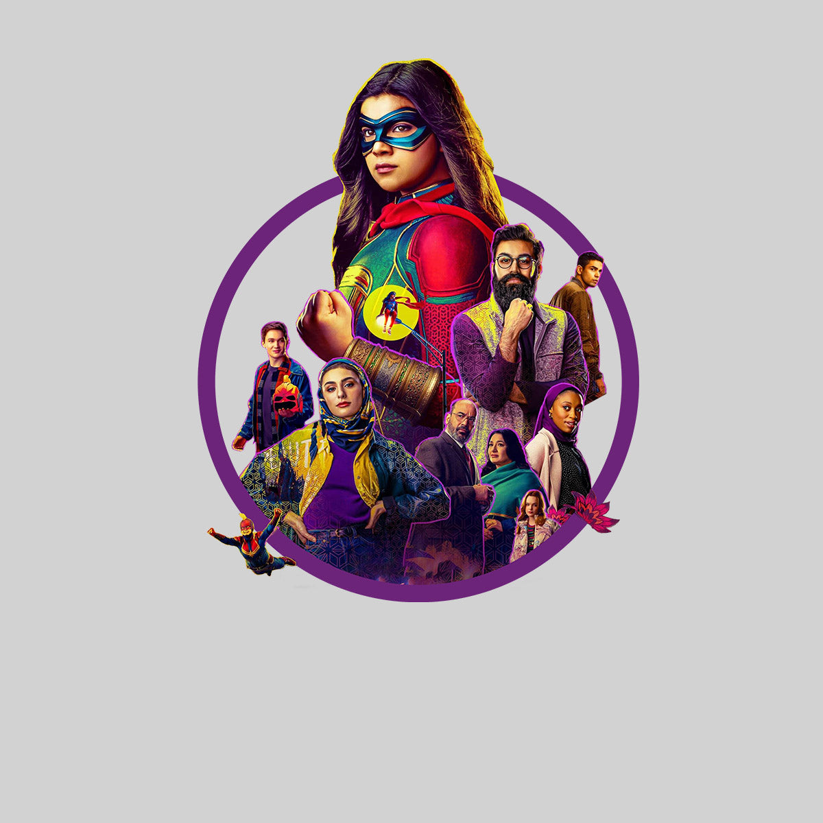 Ms Marvel Adult T-shirt Pakistani-American Muslim superhero - Kuzi Tees