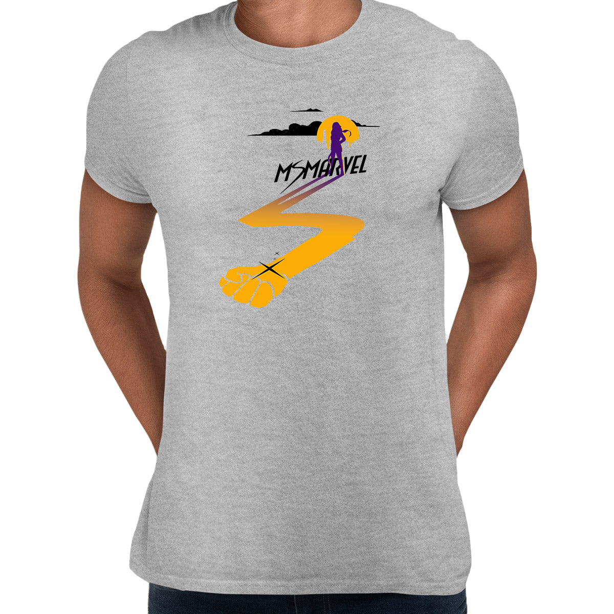 Ms Marvel Adult Graphical T-shirt Superhero - Kuzi Tees