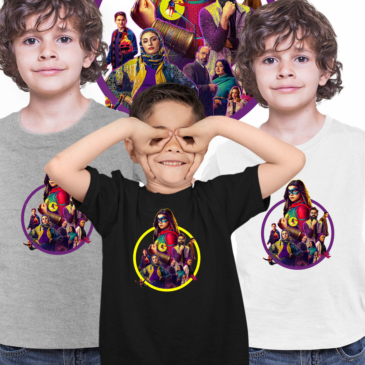 Ms Marvel Kids T-shirt Pakistani-American Muslim superhero - Kuzi Tees