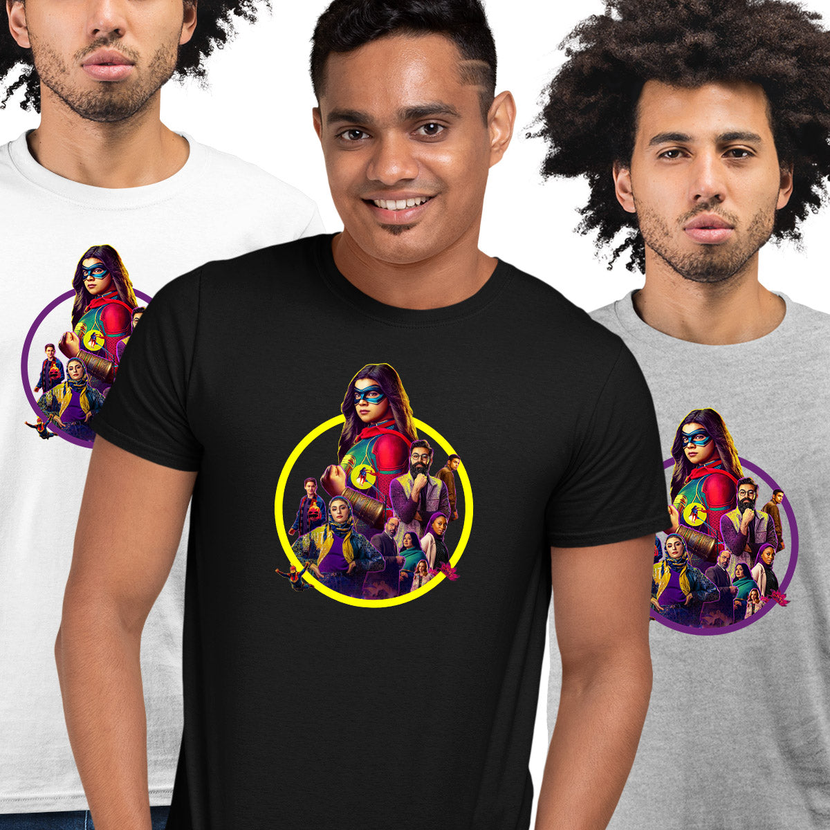 Ms Marvel Adult T-shirt Pakistani-American Muslim superhero - Kuzi Tees
