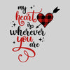 My heart is wherever you are Valentines Love T-shirt for men Unisex T-Shirt - Kuzi Tees