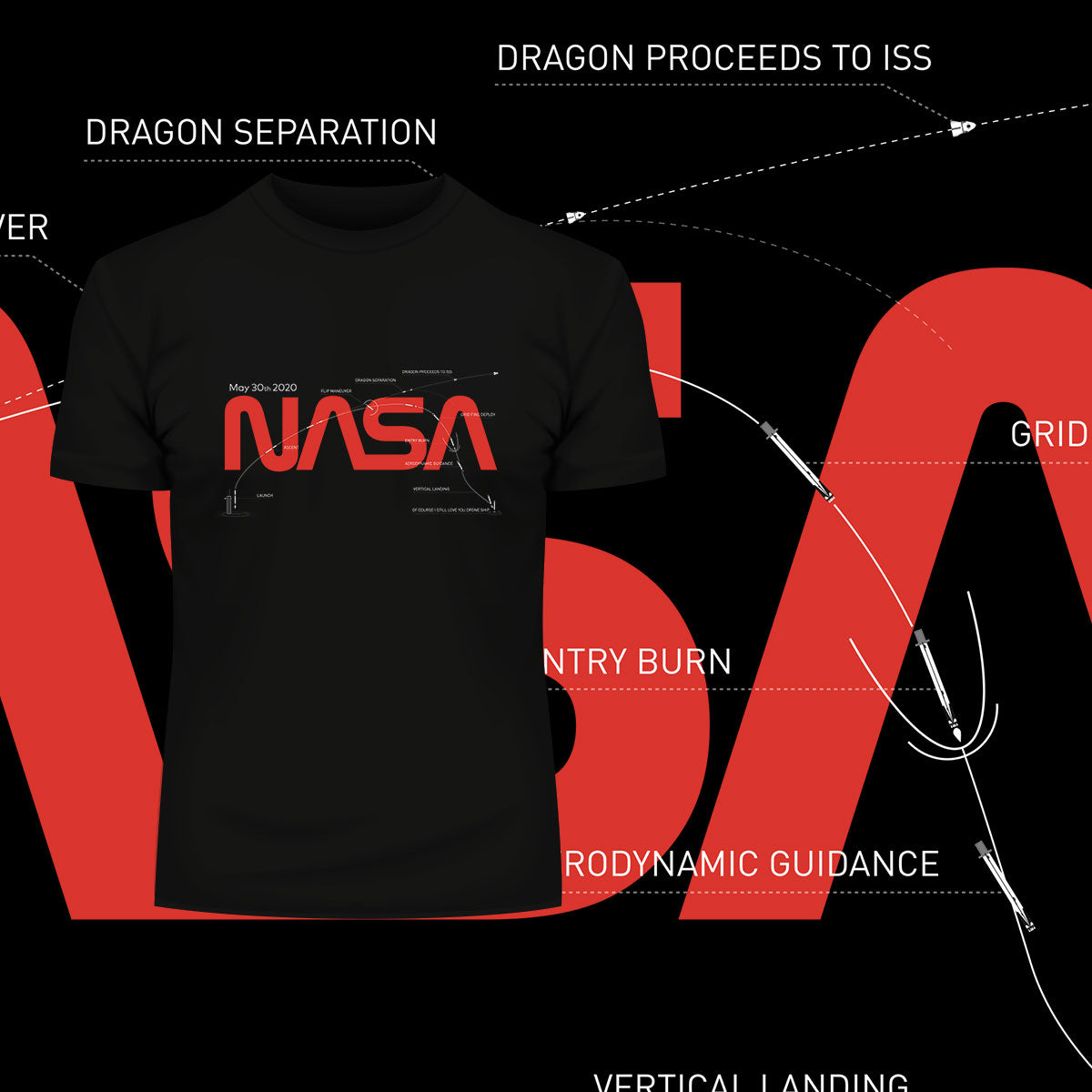 NASA & SpaceX First Historic Crewed Launch To Space May 30th 2020 - Kuzi Tees