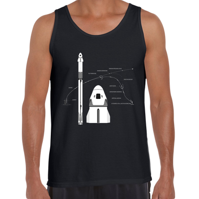 NASA SpaceX Falcon 9 Dragon Launch & Land Space Geeks 2020 Tank Top - Kuzi Tees