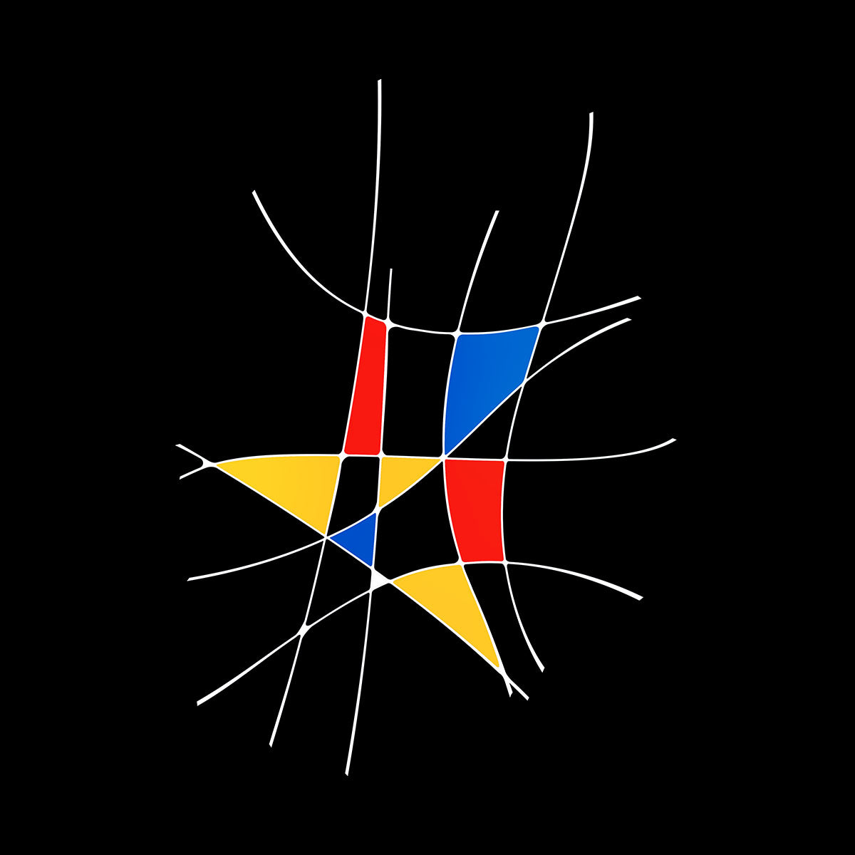 Mondrian Art Tee Typography T-shirt for Kids - Kuzi Tees