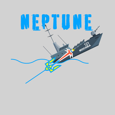 Ukraine Cruise Neptune Missile Damaged Russian Warship Moskow Kids T-Shirt - Kuzi Tees