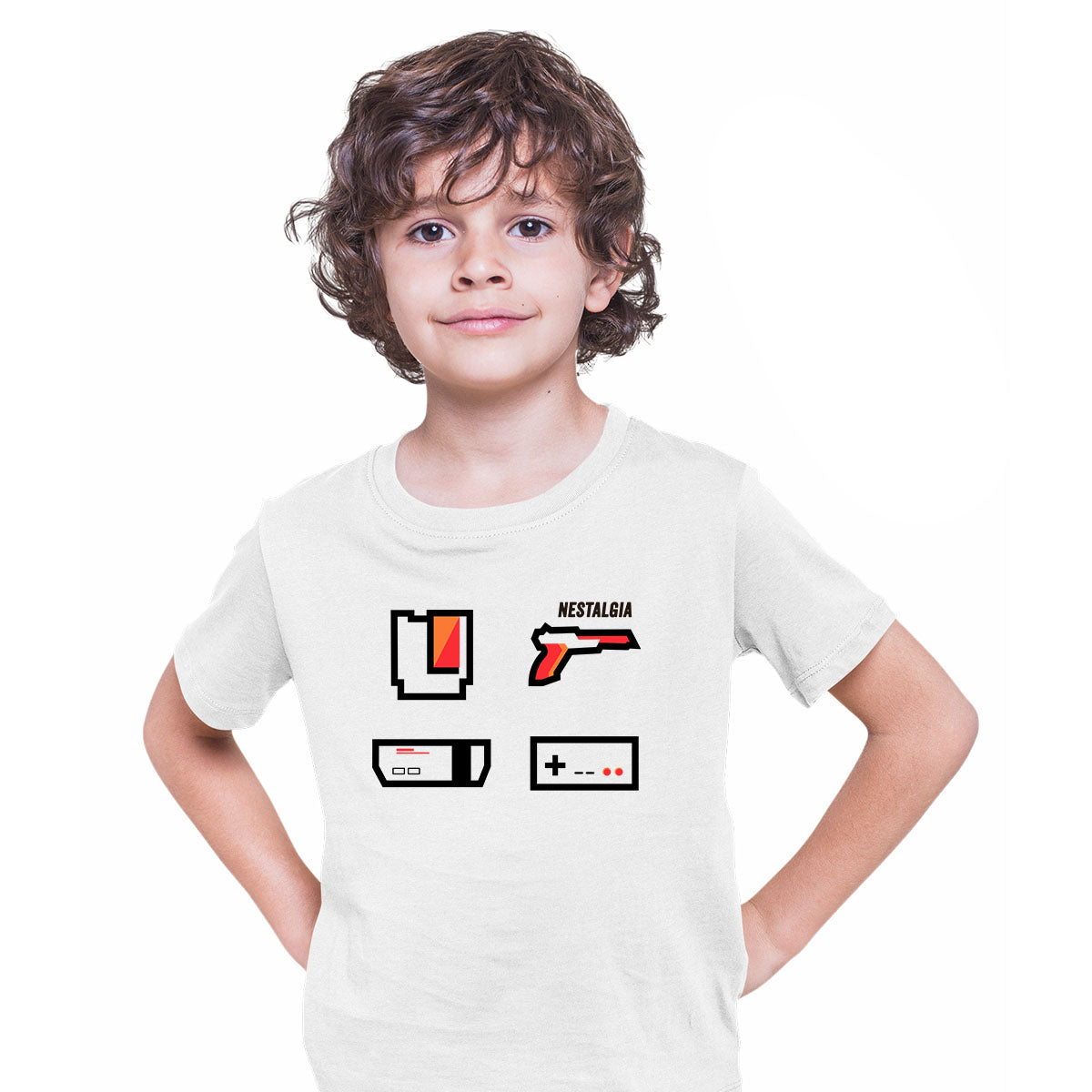 NES Nostalgia Gaming Players Kids T-shirt Nintendo Console Retro Gaming 1990 - Kuzi Tees