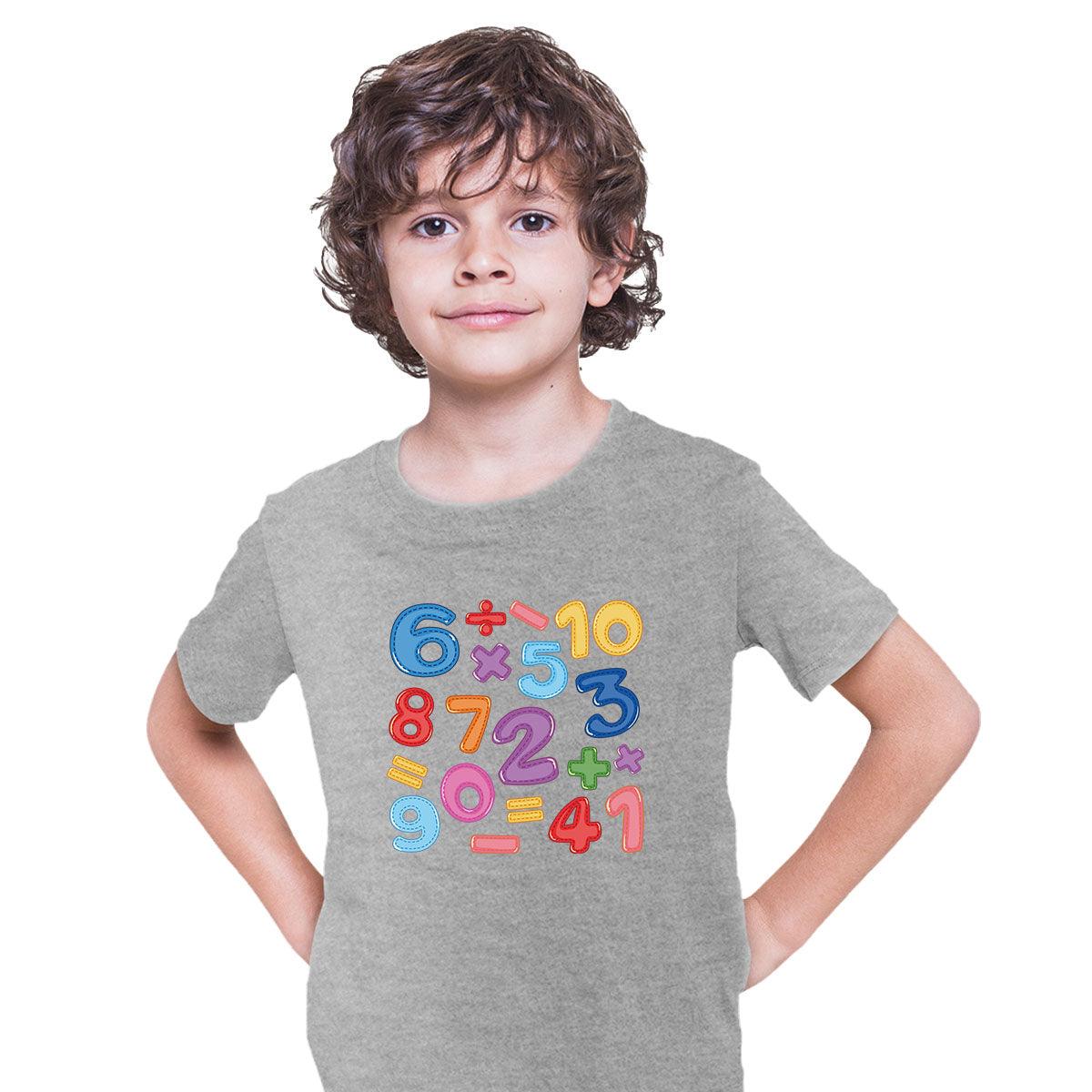 Colourful Number Day 2022 Maths Symbols School T-shirt for Kids - Kuzi Tees