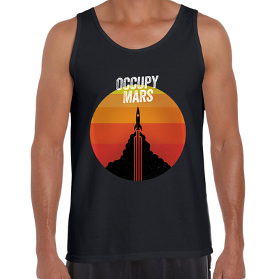 Occupy MARS Nasa Space Project SpaceX Rocket Stars Tank Top - Kuzi Tees