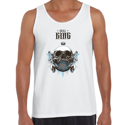 Old King Death Skull Bike Knighthood Grave Unisex Tank Top - Kuzi Tees