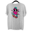 Old School Donut Skate Nostalgia 80's Shirt White Black & Grey Tee - Kuzi Tees