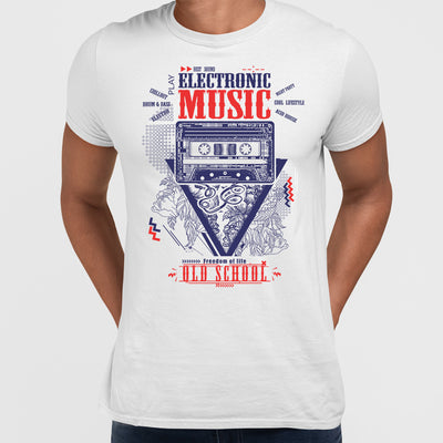 Old Skool Freedom of life Electronic Music Hipster T-Shirt - Kuzi Tees
