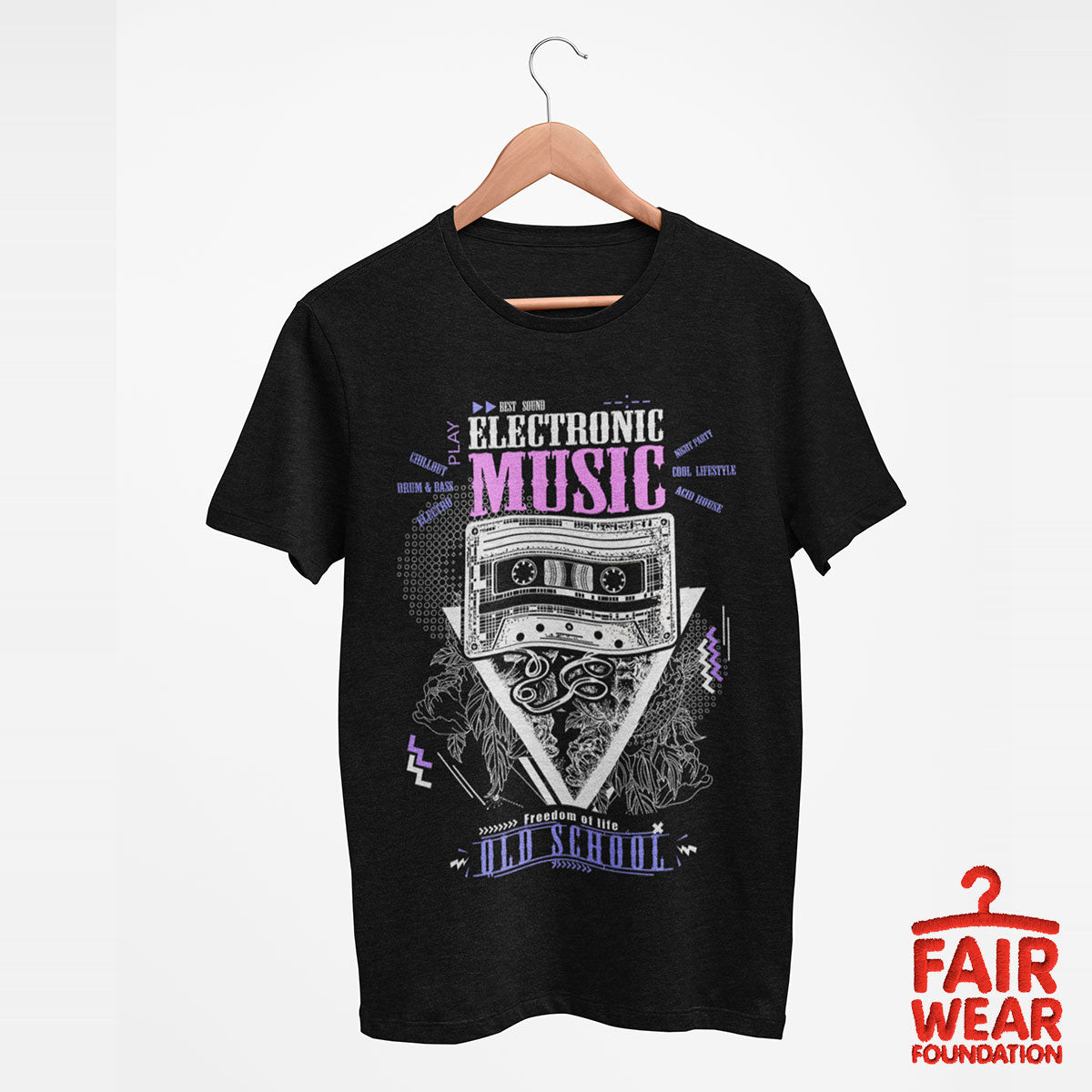 Old Skool Freedom of life Electronic Music Hipster T-Shirt - Kuzi Tees