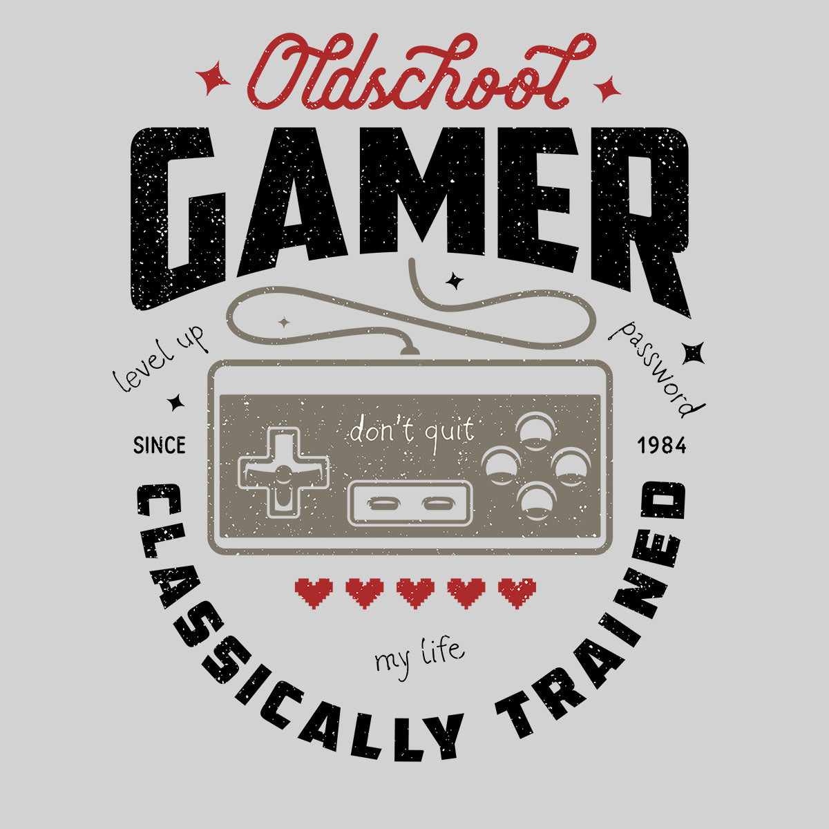 Mens Gaming T-Shirt Old School Gamer Retro Video Game Oldschool Gamer Unisex T-Shirt - Kuzi Tees