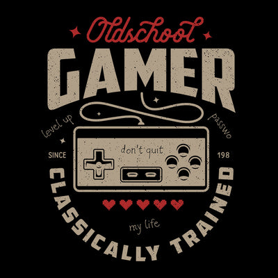 Mens Gaming T-Shirt Old School Gamer Retro Video Game Oldschool Gamer Unisex T-Shirt - Kuzi Tees