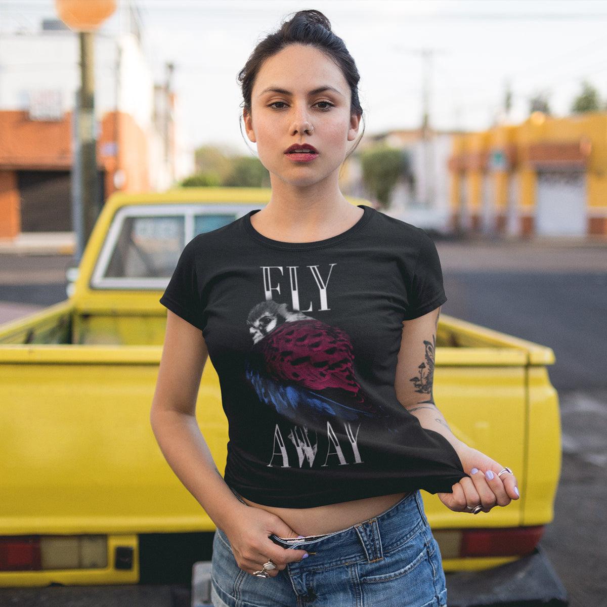 Fly Away Owl Halftone Animal Be Free T-Shirt - Kuzi Tees