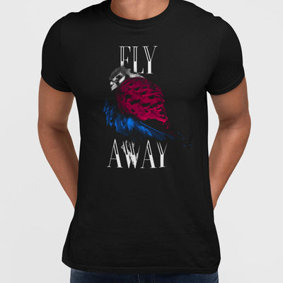 Fly Away Owl Halftone Animal Be Free T-Shirt - Kuzi Tees
