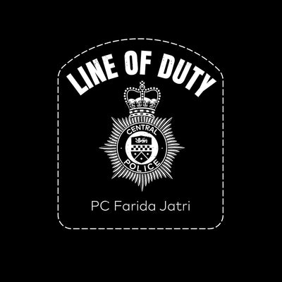 Line of duty - PC Farida Jatri Mens Printed BBC TV Series 6 T-Shirt Inspired By Police Logo Unisex T-Shirt - Kuzi Tees