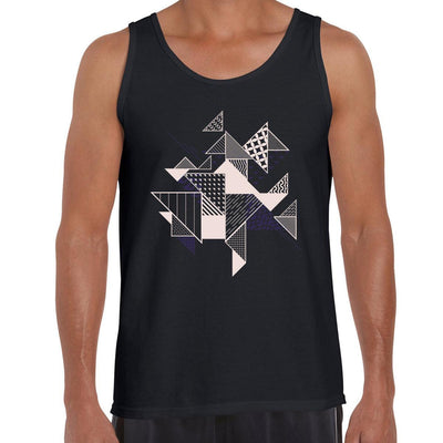 Abstract Flat Art Background With Geometric Elements Tank Top - Kuzi Tees
