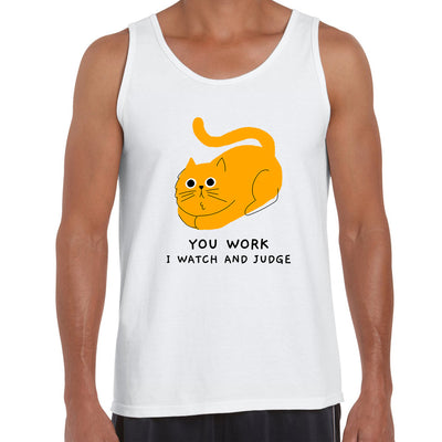 You Work I Watch and Judge Funny Animal Tank Top - Kuzi Tees