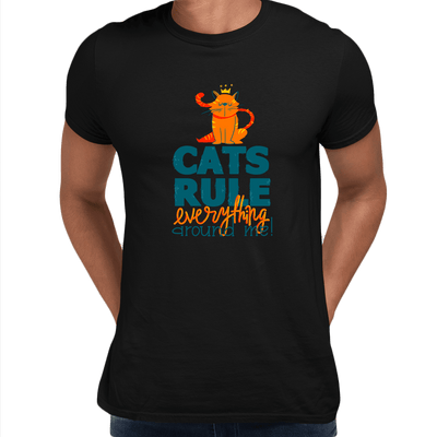 Cats Rule Everything Around Me - T-shirts For The Crazy Cat Ladies or Men - Kuzi Tees