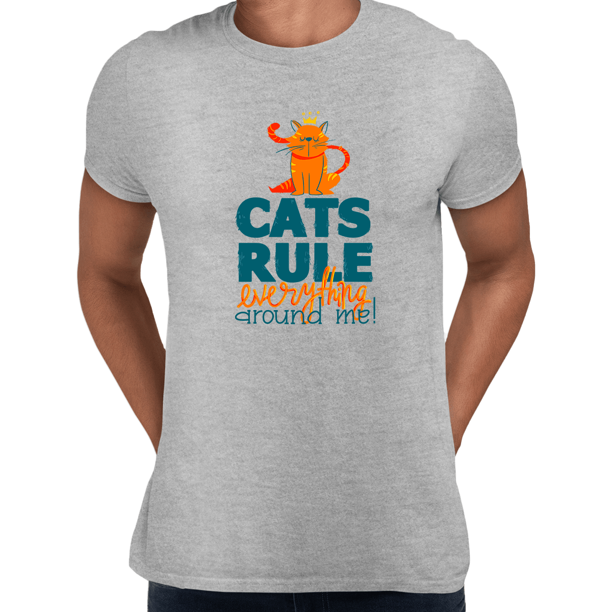 Cats Rule Everything Around Me - T-shirts For The Crazy Cat Ladies or Men - Kuzi Tees