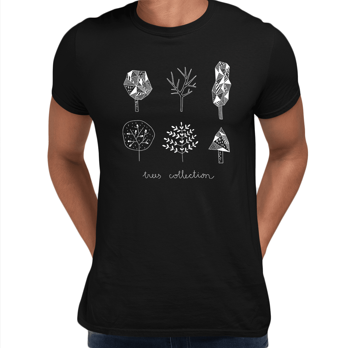 Hand Drawn Tree Collection T-shirt - Kuzi Tees