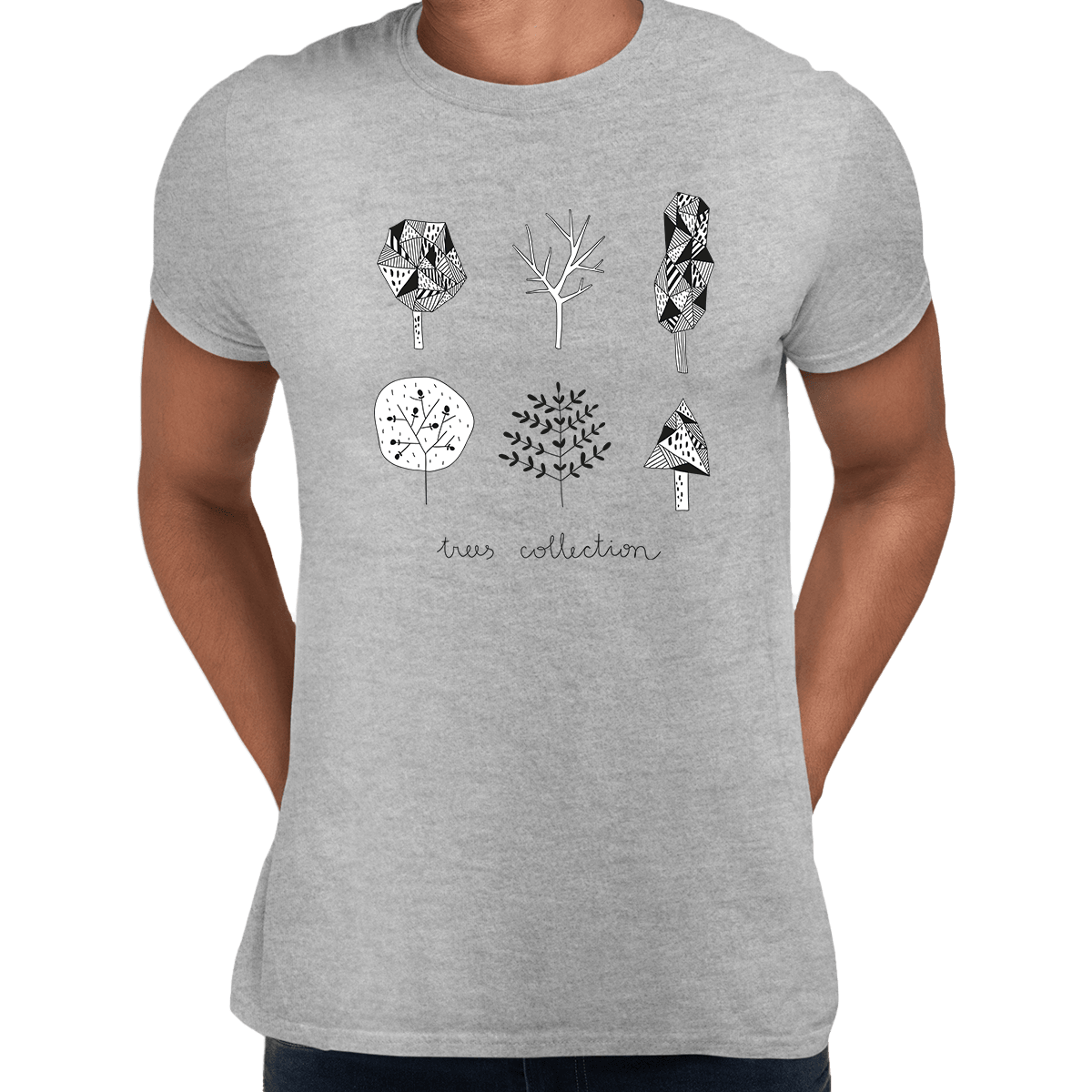 Hand Drawn Tree Collection T-shirt - Kuzi Tees