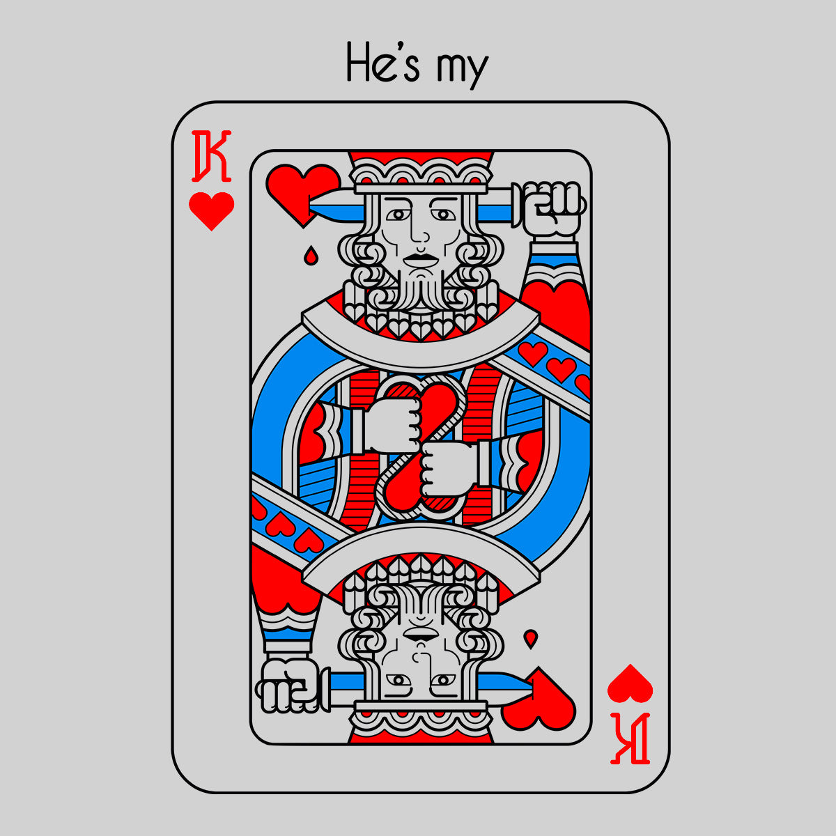 The King Playing Cards Valentine Tees edition - Kuzi Tees